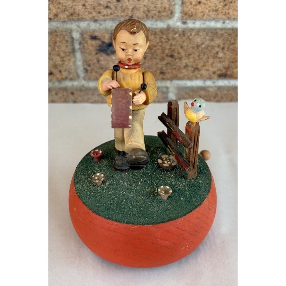 Vintage  ANRI Drummer Boy swiss Music Box – Working